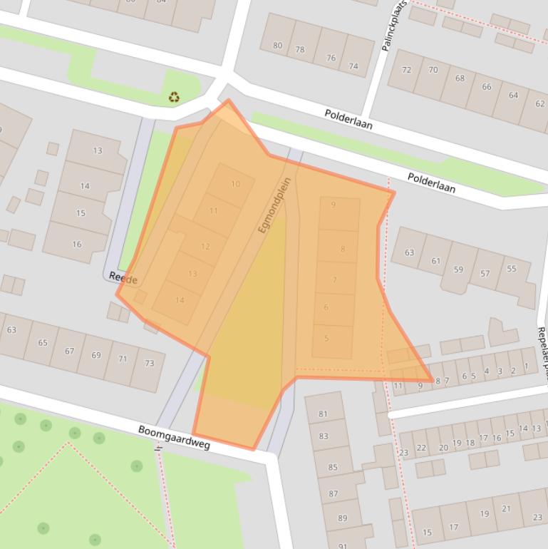 Kaart van postcodegebied 3211AJ.