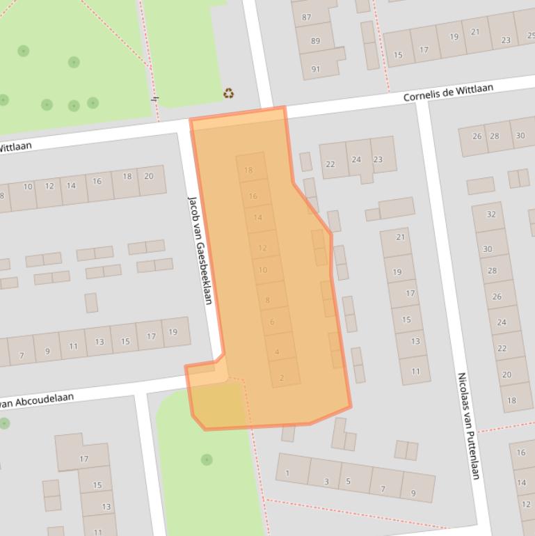 Kaart van postcodegebied 3211AN.