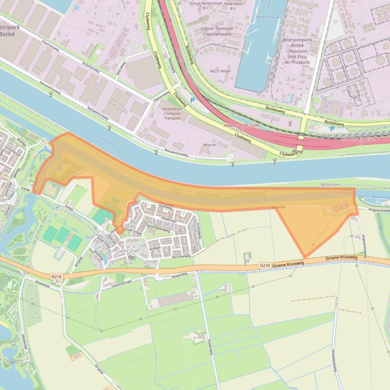 Kaart van postcodegebied 3211AZ.