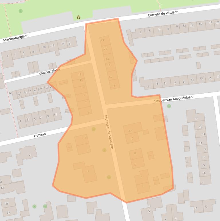 Kaart van postcodegebied 3211BB.