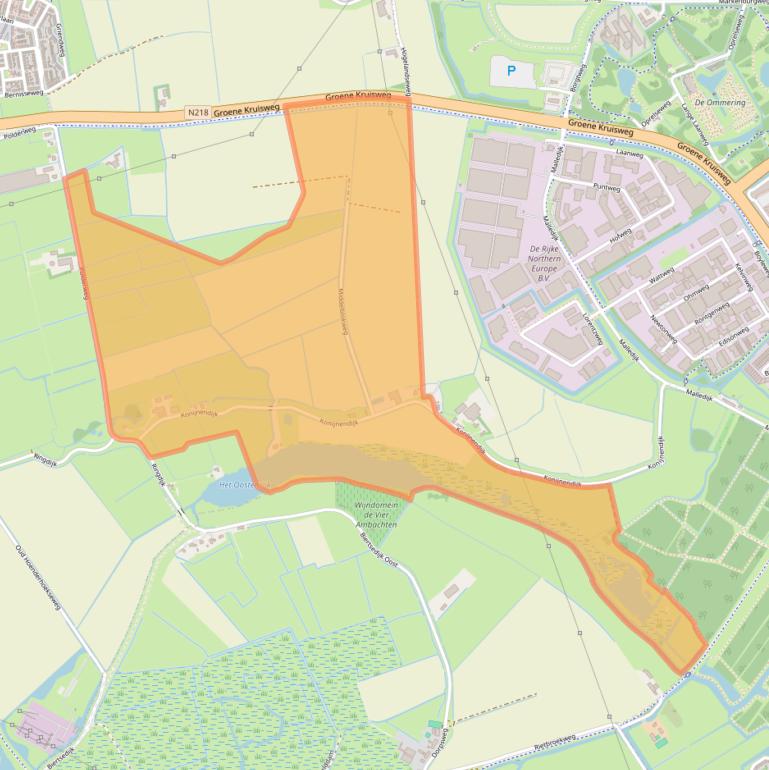 Kaart van postcodegebied 3211LD.