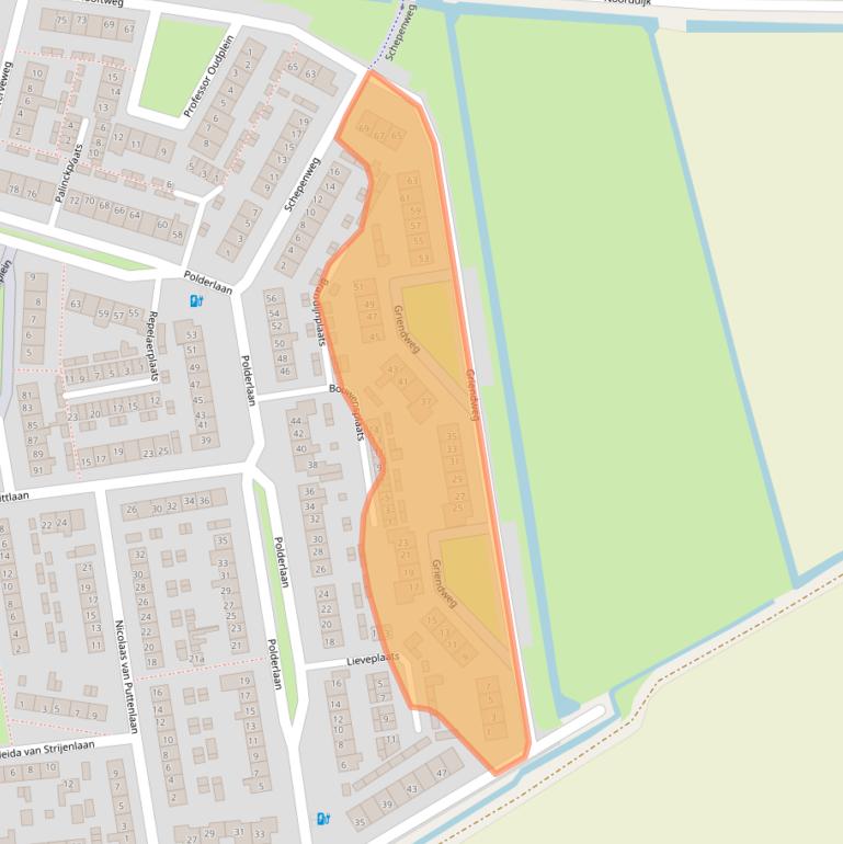 Kaart van postcodegebied 3211XC.