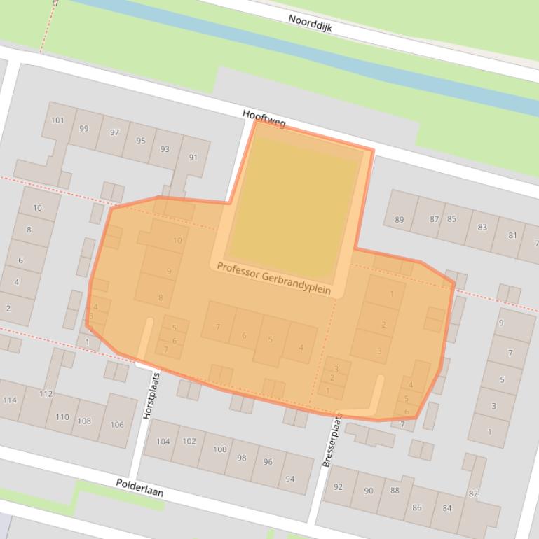 Kaart van postcodegebied 3211XN.