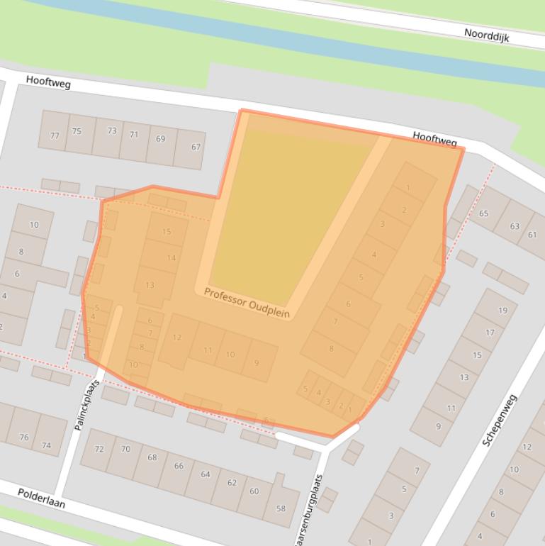 Kaart van postcodegebied 3211XP.