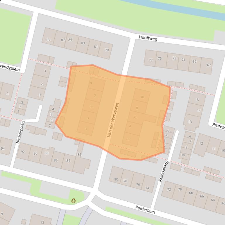 Kaart van postcodegebied 3211XT.