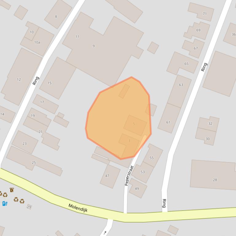 Kaart van postcodegebied 3212LJ.