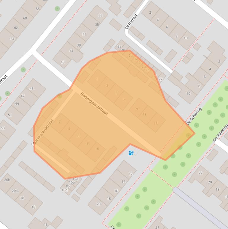 Kaart van postcodegebied 3214AB.