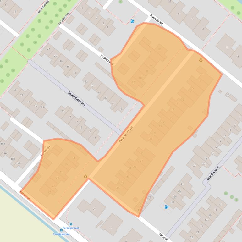 Kaart van postcodegebied 3214AM.