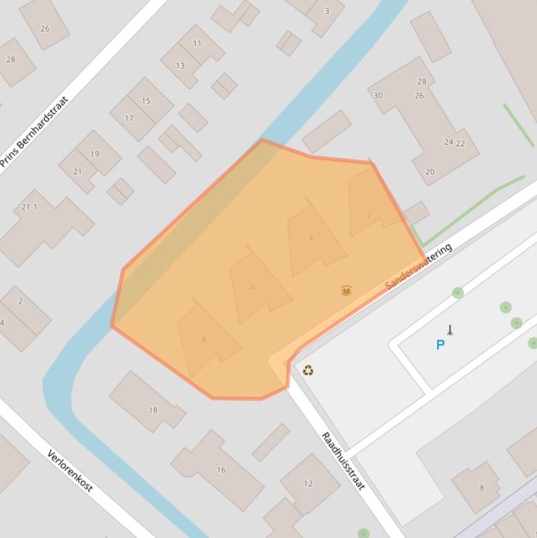 Kaart van postcodegebied 3214BA.