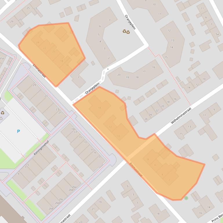 Kaart van postcodegebied 3214CD.