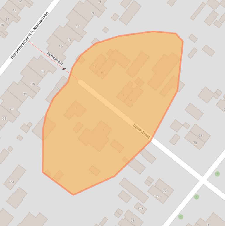 Kaart van postcodegebied 3214CE.