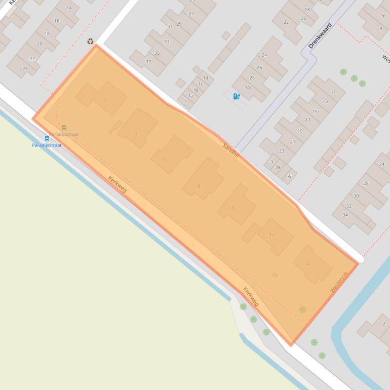 Kaart van postcodegebied 3214EC.