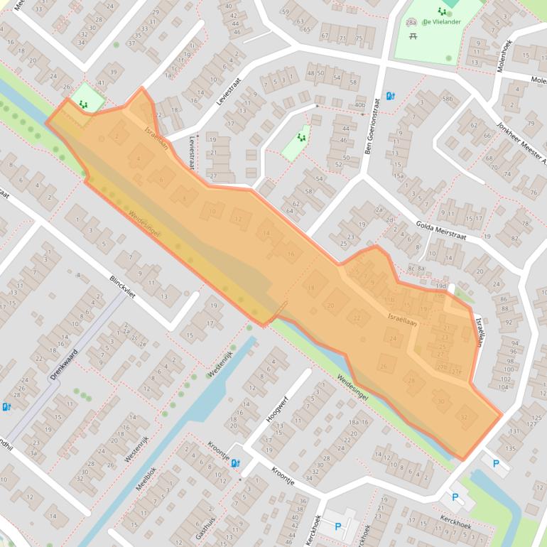 Kaart van postcodegebied 3214EG.