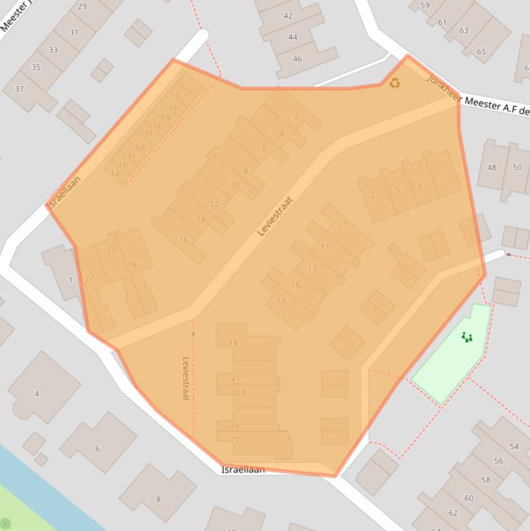 Kaart van postcodegebied 3214EH.