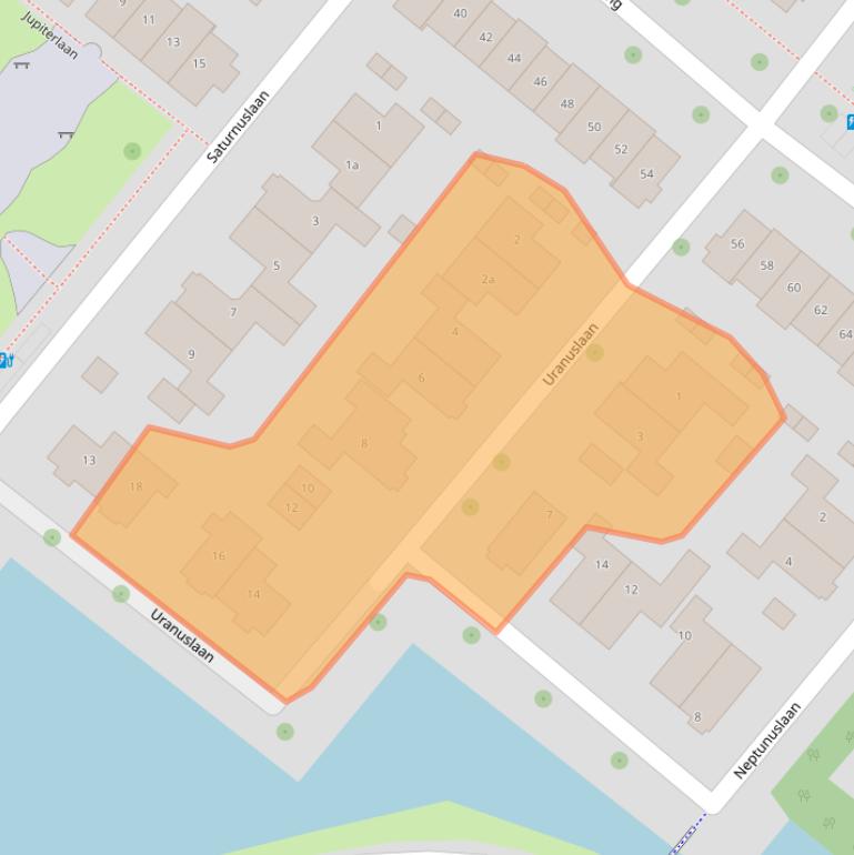 Kaart van postcodegebied 3214GC.