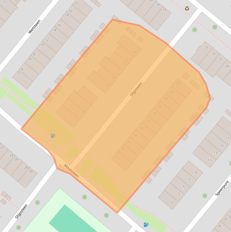 Kaart van postcodegebied 3214HC.