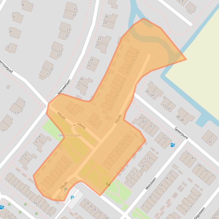 Kaart van postcodegebied 3214HE.