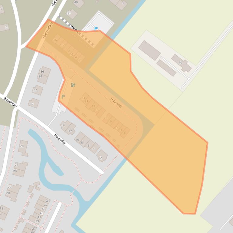 Kaart van postcodegebied 3214HT.