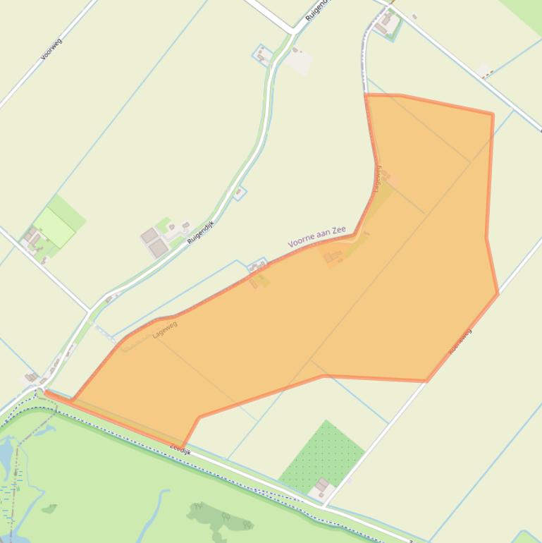 Kaart van postcodegebied 3214LA.