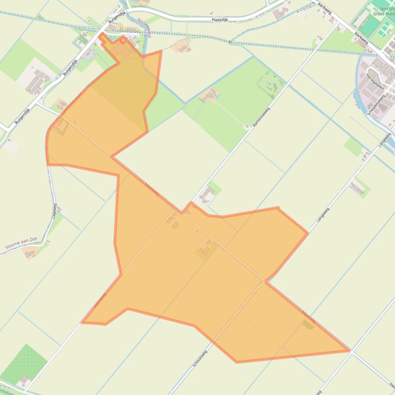 Kaart van postcodegebied 3214LD.