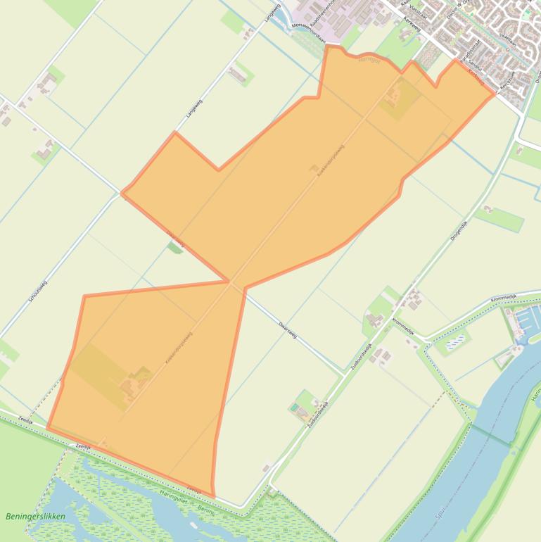 Kaart van postcodegebied 3214LE.