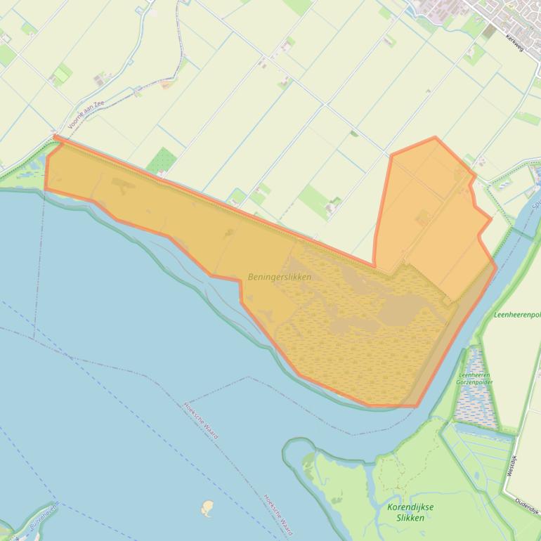 Kaart van postcodegebied 3214LP.