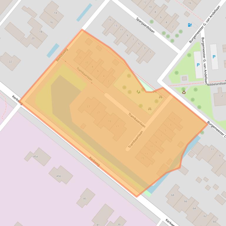 Kaart van postcodegebied 3214TH.