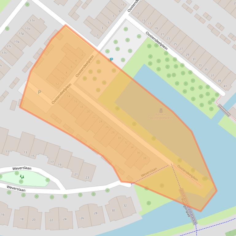 Kaart van postcodegebied 3214TM.