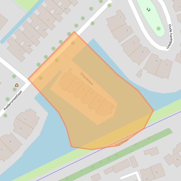 Kaart van postcodegebied 3214TS.