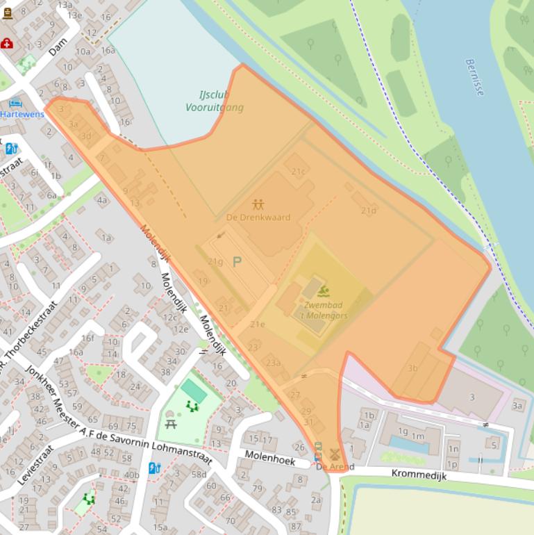 Kaart van postcodegebied 3214VG.