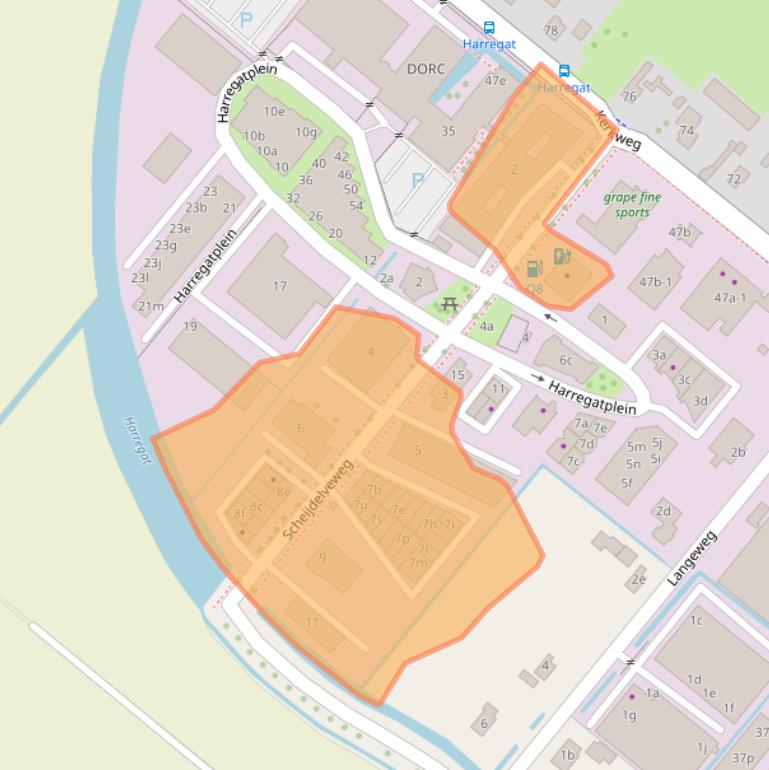 Kaart van postcodegebied 3214VN.