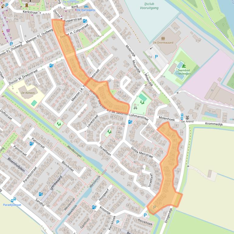 Kaart van postcodegebied 3214XA.