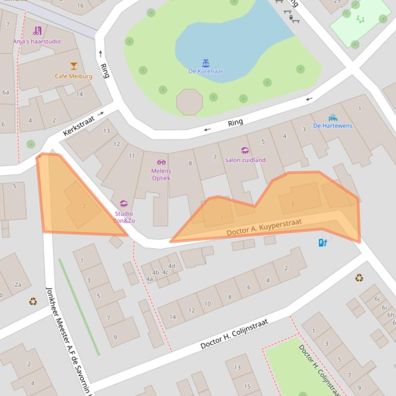 Kaart van postcodegebied 3214XC.