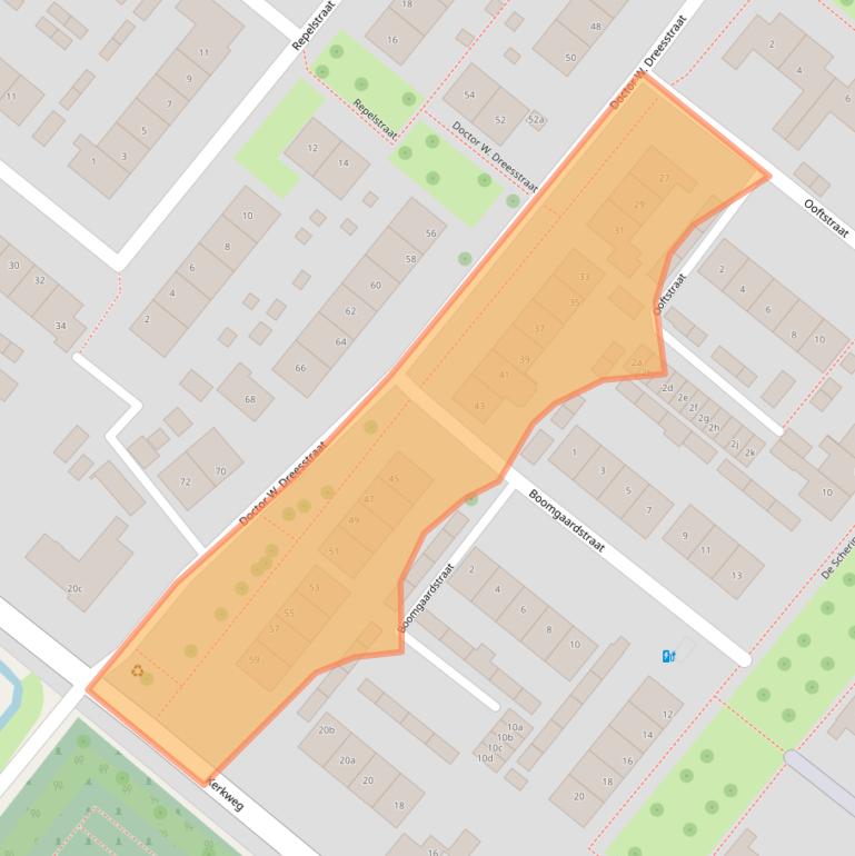 Kaart van postcodegebied 3214XG.