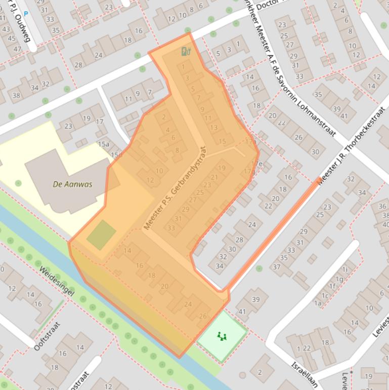 Kaart van postcodegebied 3214XM.