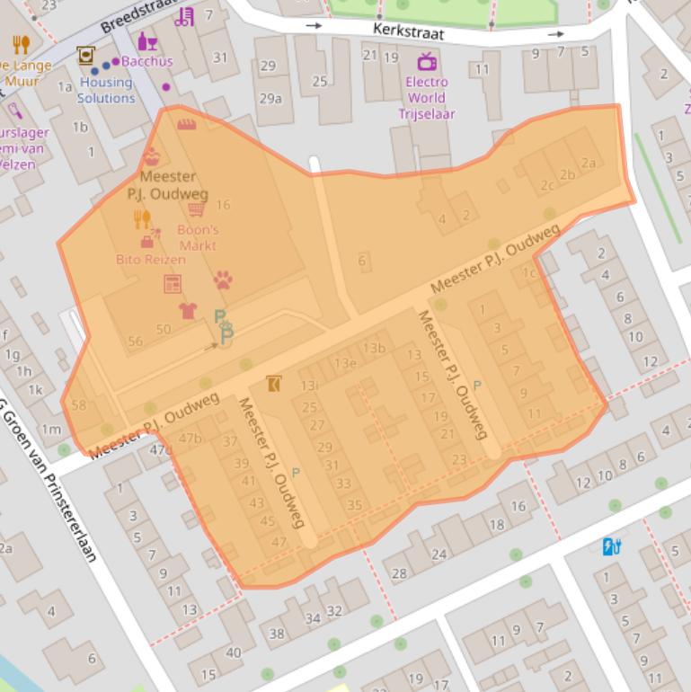 Kaart van postcodegebied 3214XN.