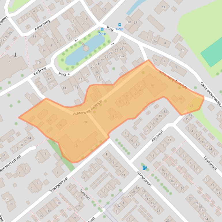 Kaart van postcodegebied 3216AB.