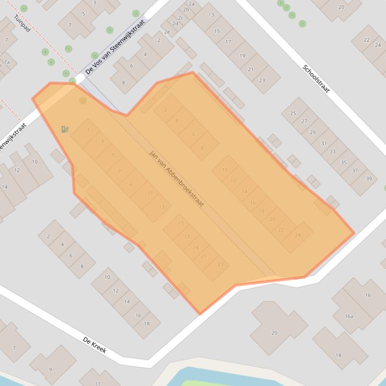 Kaart van postcodegebied 3216AJ.