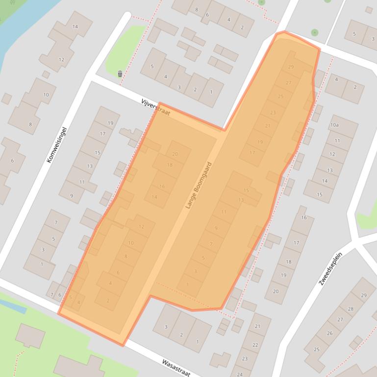 Kaart van postcodegebied 3216AN.