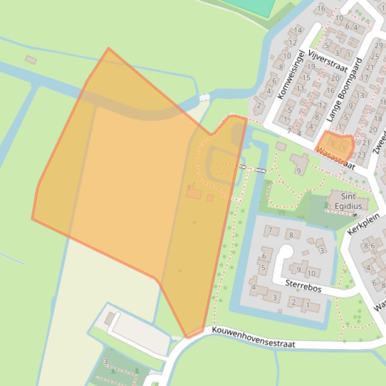 Kaart van postcodegebied 3216BC.