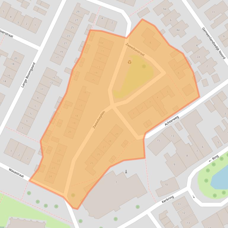 Kaart van postcodegebied 3216BE.