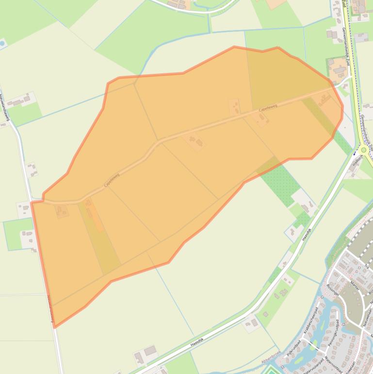 Kaart van postcodegebied 3216LB.
