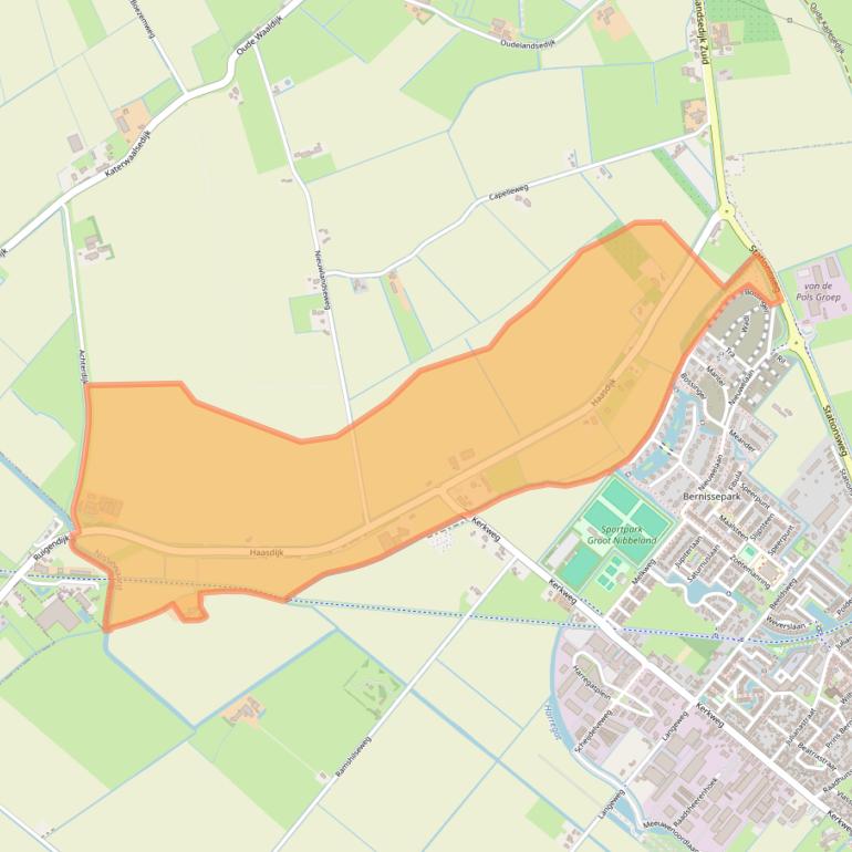 Kaart van postcodegebied 3216LD.