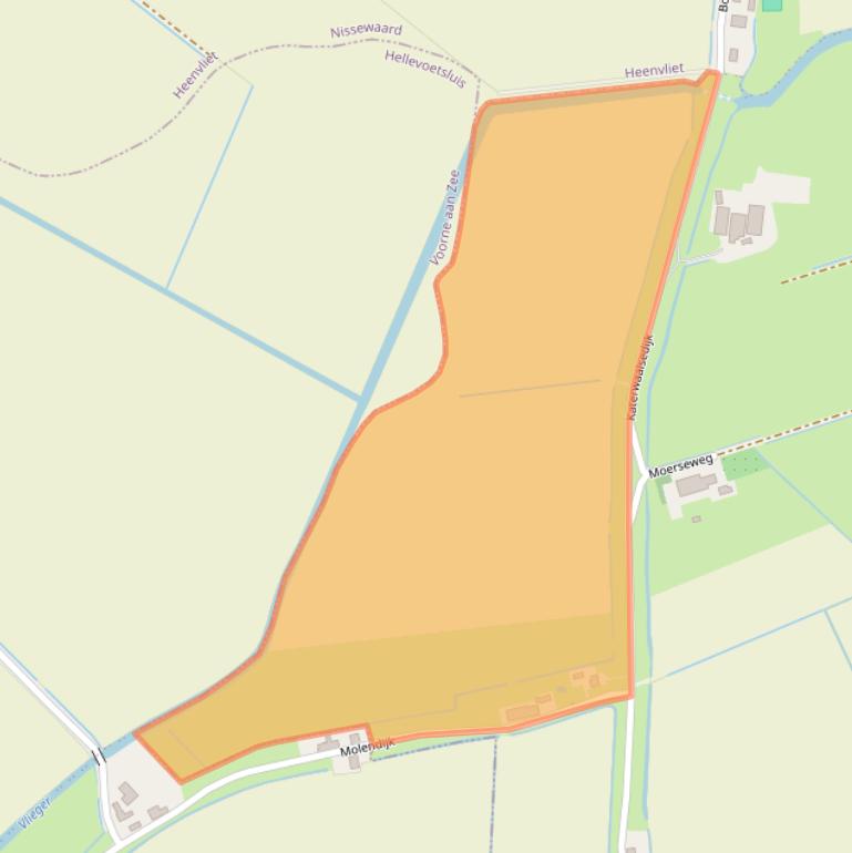 Kaart van postcodegebied 3216LH.