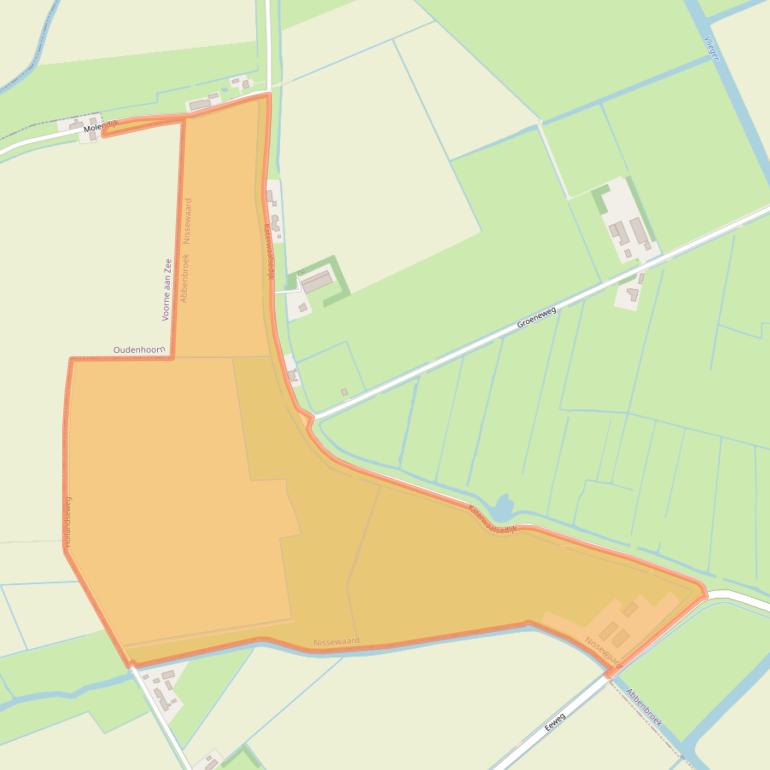 Kaart van postcodegebied 3216LN.