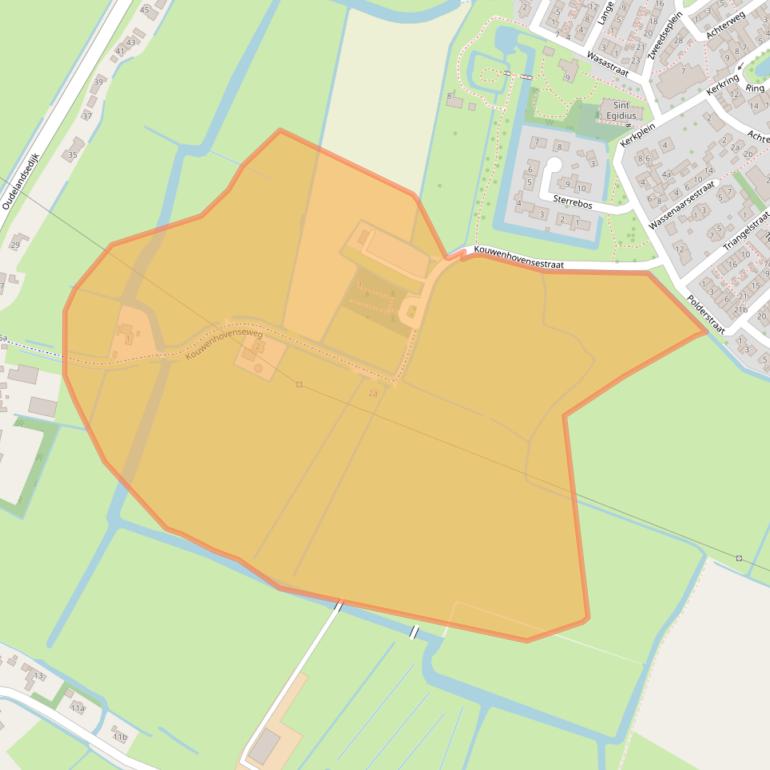 Kaart van postcodegebied 3216LP.