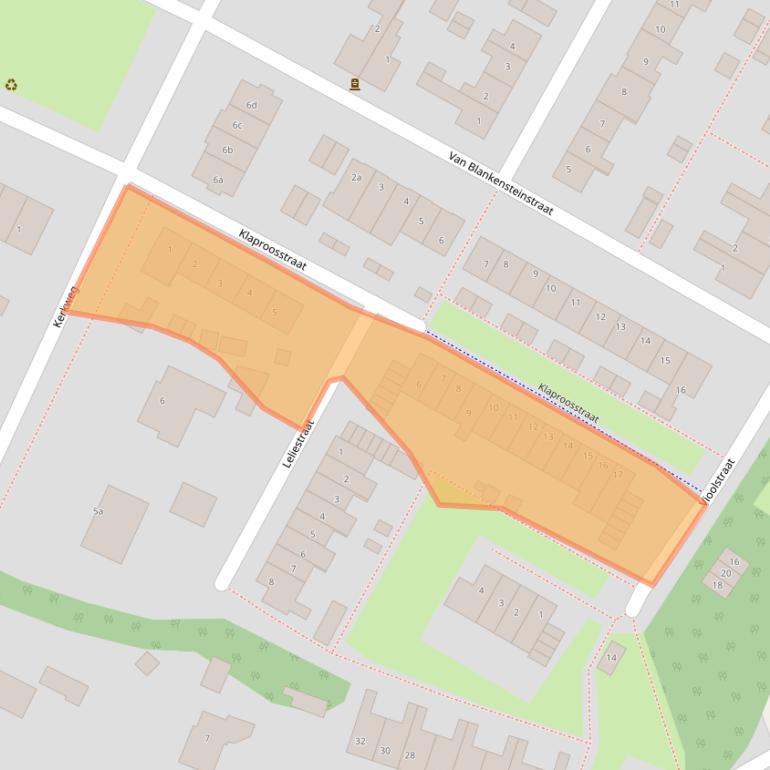 Kaart van postcodegebied 3218AJ.