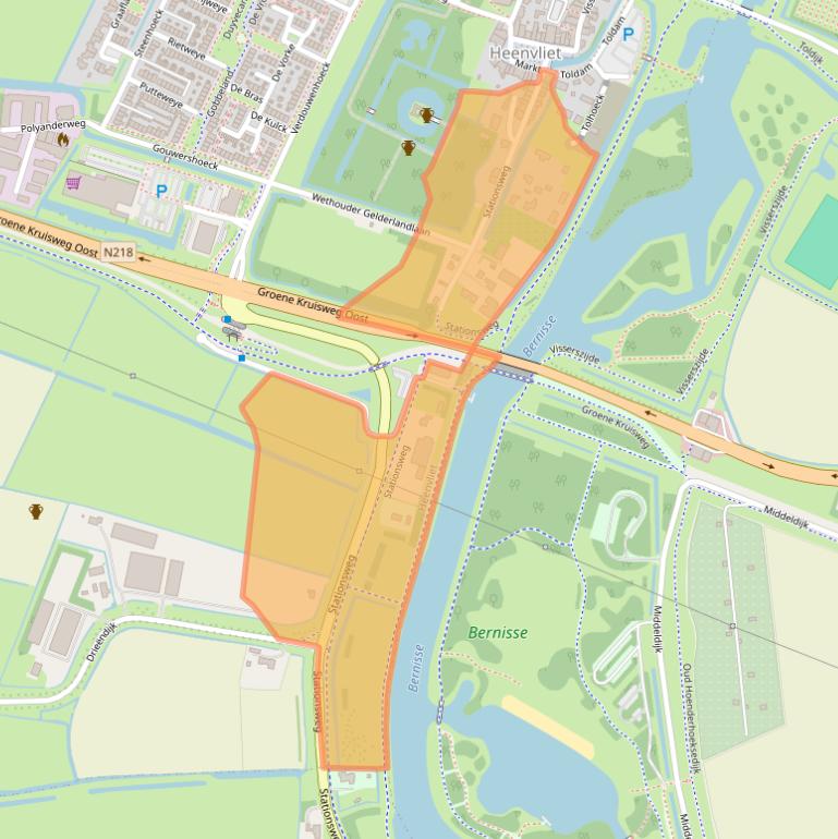 Kaart van postcodegebied 3218AV.