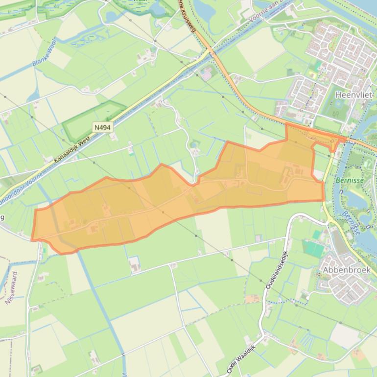Kaart van postcodegebied 3218LB.