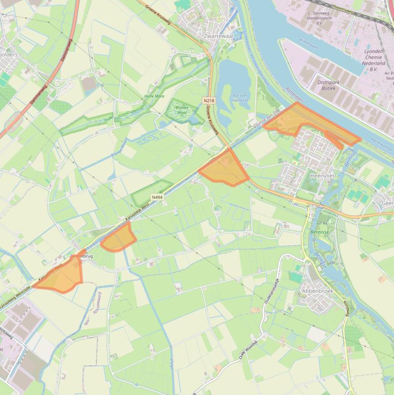 Kaart van postcodegebied 3218LE.